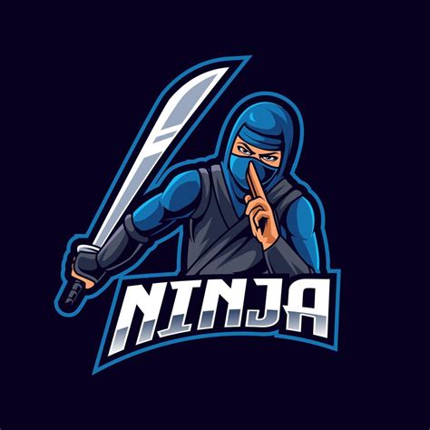Ninja Sword Mascot Logo Gaming Illustration 12626528 Vector Art At Vecteezy