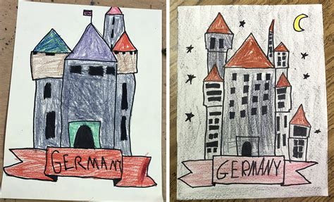 Germany Drawing : Set Of Graphic Sketch Drawing Of European Cityscapes