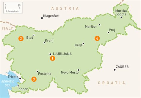 Slovenien Karta Slowenien Kroatien Von Uwekammer Landkarte Für