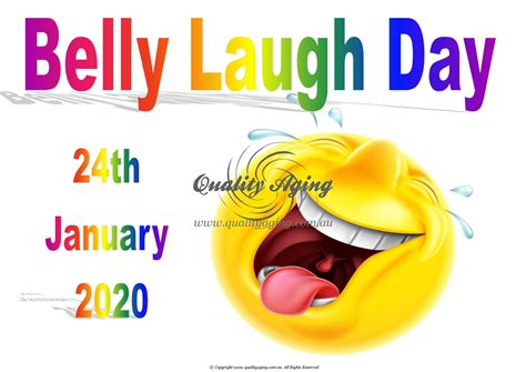 January Event Posters Quality Aging Belly Laughs Laugh Event Poster