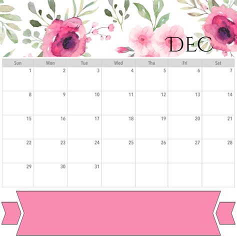 Printables Planner December 2019 Calendar Monthly Weekly Planner