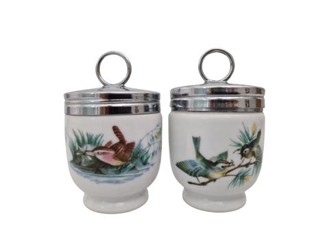 Royal Worcester Porcelain Egg Coddlers Set Of 2