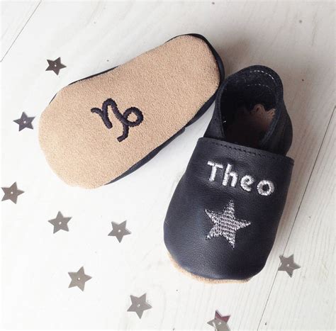 Order your one of a kind customized personalized baby blankets. Personalised Zodiac Star Sign Constellation Baby Shoes By ...