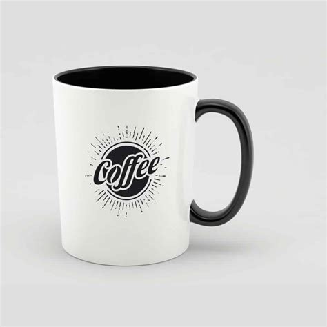White Printed Coffee Mug - Bangalorepropshop gambar png