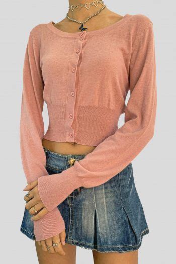 Bustiers And Crops Vintage Y2k Pink Cropped Cardigan M Cardigans Pretty