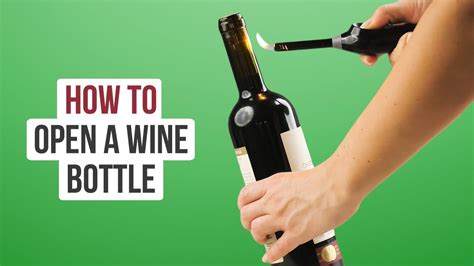 To open your wine with a pump, you'll first need to insert the needle between the cork and the rim of the cork will then peek out of the bottle, and you'll be able to pull it out with a towel the rest of the way. 4 Easy Life Hacks On How To Open A Wine Bottle Without A Corkscrew By Crafty Panda - YouTube
