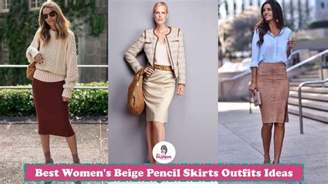 Best Women S Beige Pencil Skirts Outfits Ideas Wardrobe Essentials