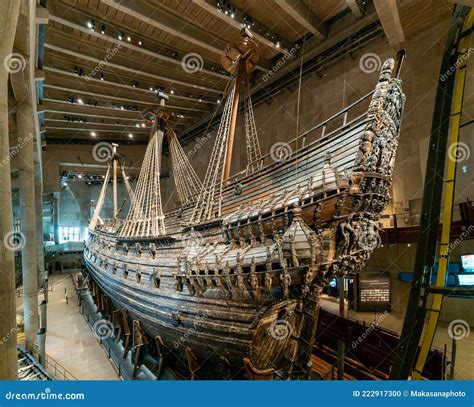 View Of The 17 Th Century Vasa Warship In The Vasa Museum In Stockholm