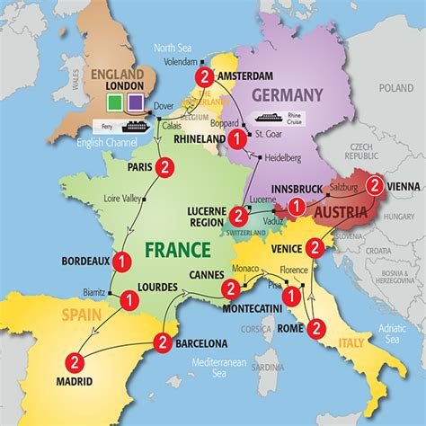 Paris On A Europe Map Map Of World