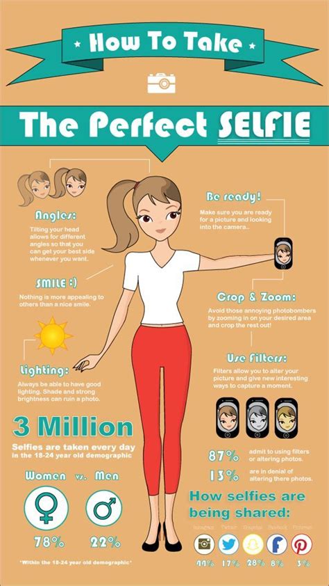 Infographic How To Take The Perfect Selfie By Preston Nelson Via Behance Selfie Tips