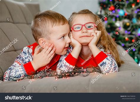 Portrait Fouryear Old Twin Brother Sister Stock Photo 1862768920