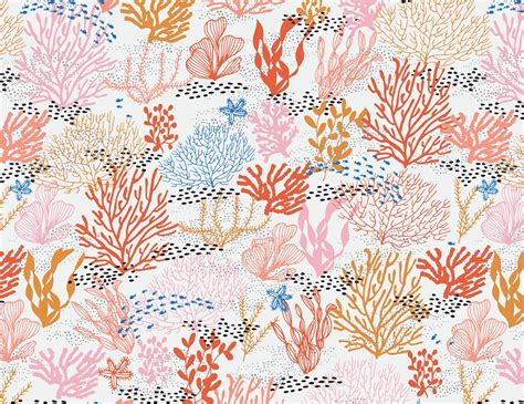 Coral Reef Seamless Pattern Graphic Patterns ~ Creative Market