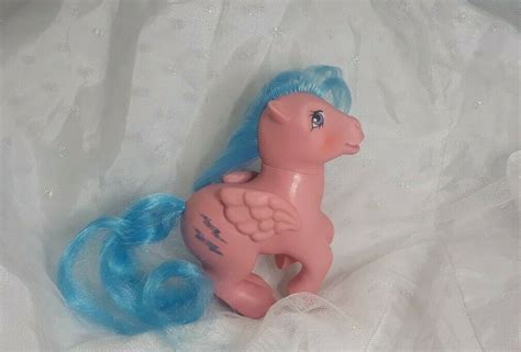 Vintage 1983 My Little Pony G1 Firefly Pink Pegasus Wings Blue Hair
