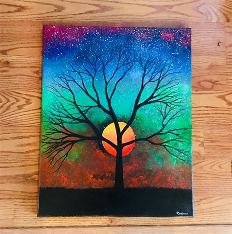 “blood Moon” By Raesha Is A Vivid Painting Inspired By My Son Who Has