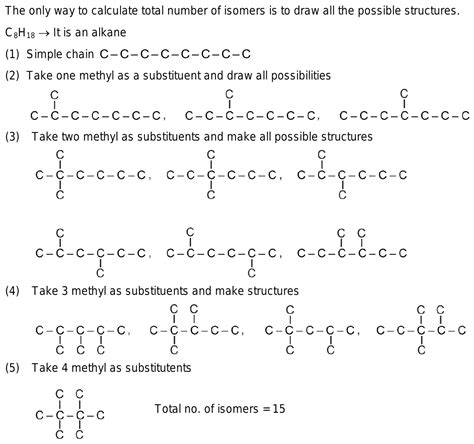 How Many Isomers Possible For C H Octane A B C D Is