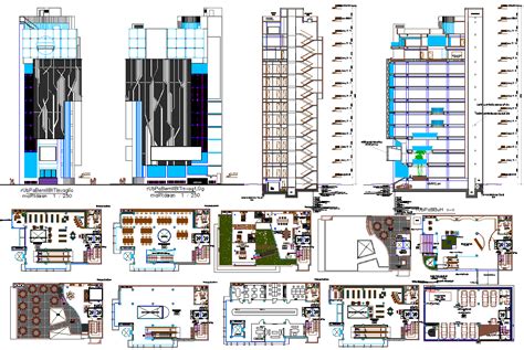 Architecture Layout Plan Details Of High Rise Building Dwg File Cadbull
