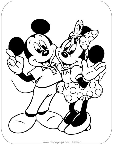 Mickey And Minnie Coloring Pages Mickey Mouse Colors Best Mickey Mouse