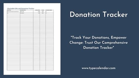 Free Donation Tracker Templates Simplify Your Giving And Track Your