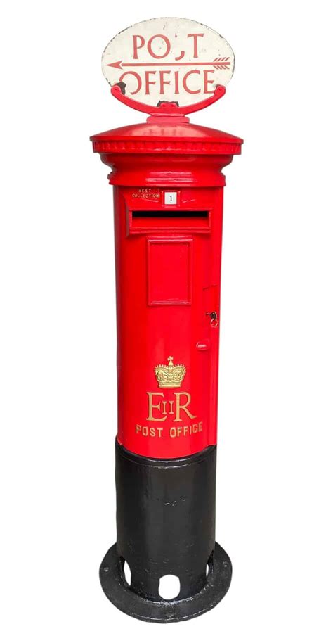 Genuine Cast Iron Post Office Elizabeth Ii Pillar Box