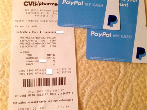 Link your credit card and/or bank account to paypal, and then add to (or withdraw from) a secure money pool, shop at retailers who accept paypal, or send money to other users. PayPal My Cash Cards With Credit Cards at CVS Still Working, but YMMV - OUT AND OUT
