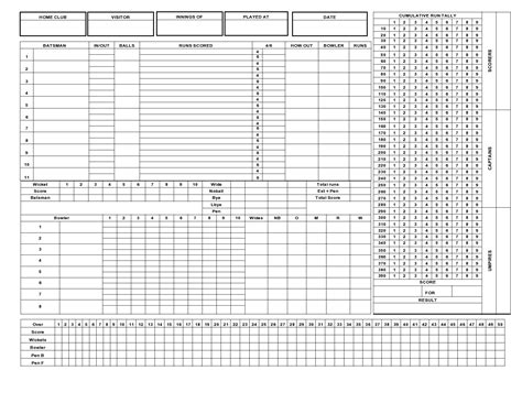 High School Bowling Score Sheet