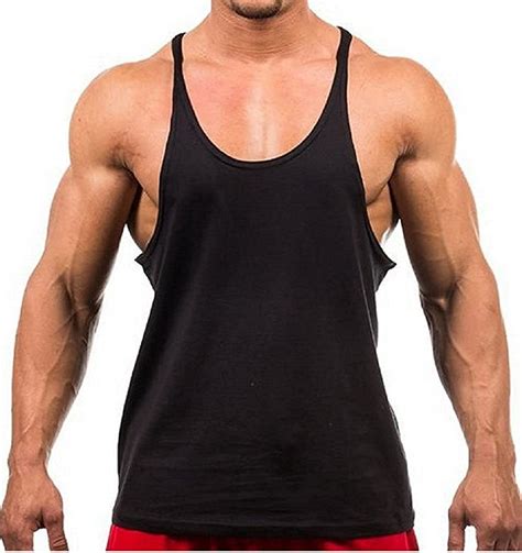 Buy The Blazze Men S Blank Stringer Y Back Bodybuilding Gym Tank Tops