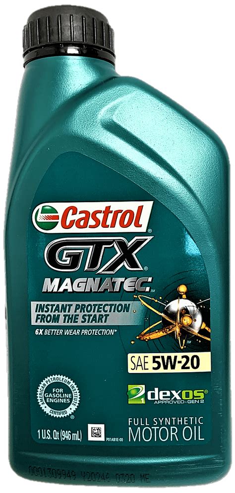 Castrol Gtx Magnatec Sae 5w 20 Full Synthetic Motor Oil The Petroleum