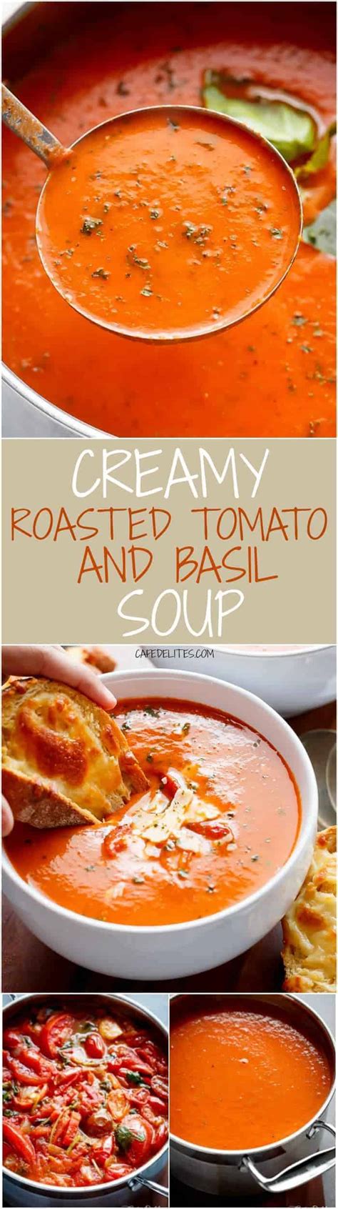 If you've ever tried nordstrom tomato basil soup, which is my favorite, i really tried to get this recipe to taste similar to theres. Creamy Roasted Tomato Basil Soup (No Cream) - Cafe Delites