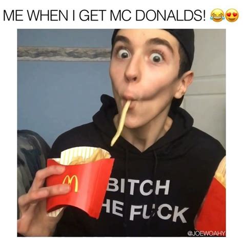 A Man Eating A Mcdonalds Cup With His Tongue Out And The Caption Reads
