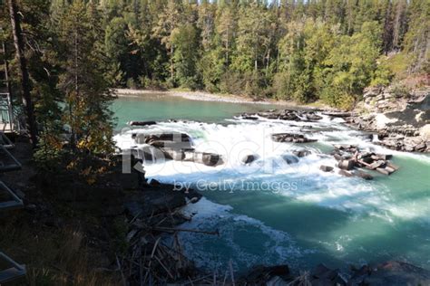 Rearguard Falls On Fraser River Near Mount Robson Stock Photo