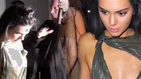 Kendall Jenner Flashes Her Bum In A See Through Dress As She Celebrates