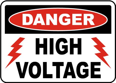 Danger High Voltage Sign E3300 By