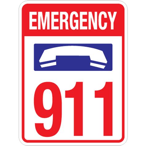 Emergency 911 Sign 17 X 23 Signquick