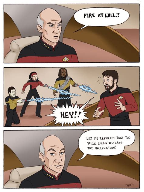 Fire At Will By ~chill13 On Deviantart Star Trek Meme Star Trek Art