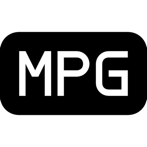 Mpg File Type Black Rounded Rectangular Files And Folders Icons