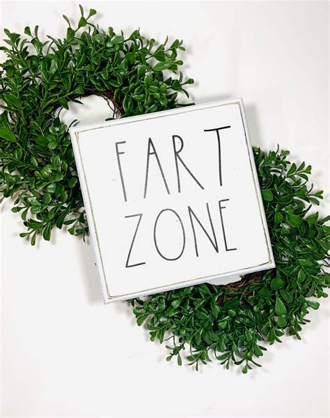 Fart Zone Bathroom Sign Funny Signs Bathroom Decor Etsy