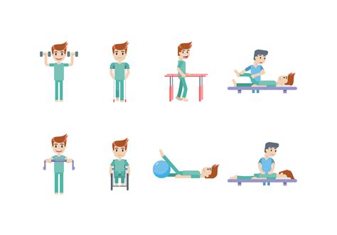 Physiotherapy And Rehabilitation Icon Set 146338 Vector Art At Vecteezy