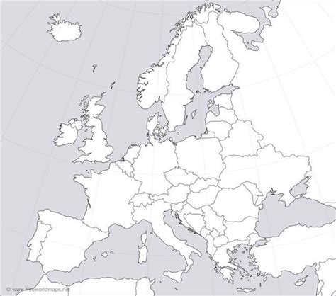 This map includes the europe outline map only without divisions where students can identify the europe regions, oceans, areas and territories. Europe Blank Map HD | World history map, Europe map, Europe map printable