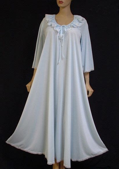Old Fashioned Soft Blue Nightgown Vintage 80s Deadstock Traditional Sleeveless Victorian