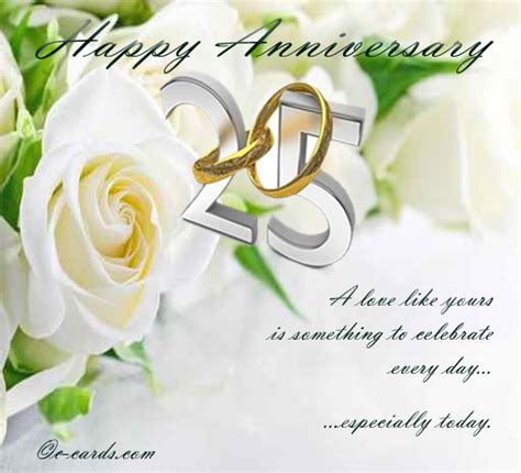 Silver Wedding Anniversary Free To A Couple Ecards Greeting Cards