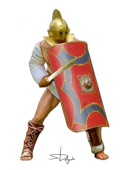 Secutor Ancient Warfare Roman Soldiers Roman Gladiator
