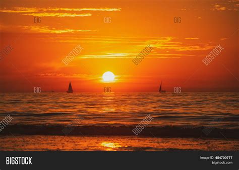 Seascape Golden Image And Photo Free Trial Bigstock