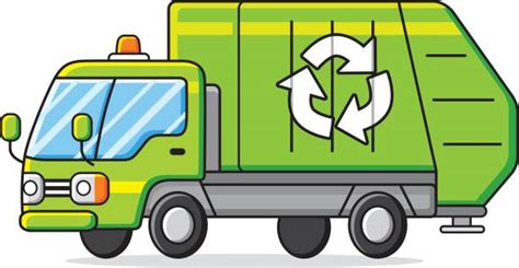 Trash Truck Cartoon Images Garbage Rubbish M Ll Poubelle Dozorisozo