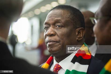 Zimbabwean President Emmerson Mnangagwa Interview Photos Et Images De Collection Getty Images
