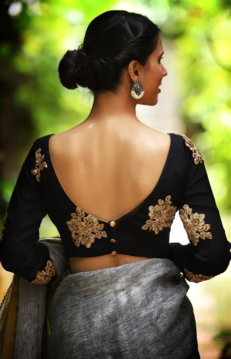 Pin By Minu Hariharan On Patterns Black Blouse Designs Sleeveless