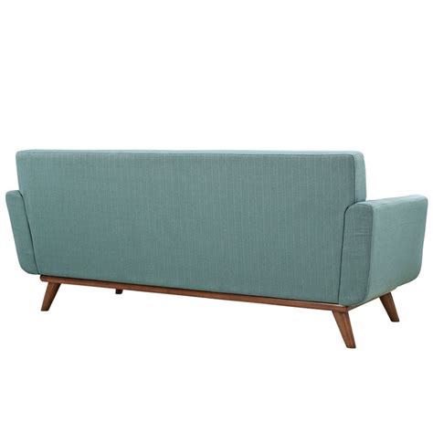 Boss br99802 traditional love seat in burgundy vinyl is classic traditional button tufted style loveseat with elegant mahogany wood finish. Allora Mid Century Modern Tufted Loveseat in Laguna - A ...