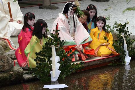 Ceremonial Purification For The Traditional Festival Aoi Matsuri Kyoto