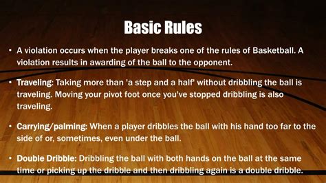 Catch up on 10 main rules of basketball game for beginners. PPT - Basketball PowerPoint Presentation, free download ...