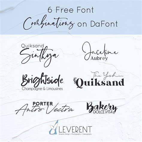 6 Free Font Combinations On Dafont Leverent Font Combinations