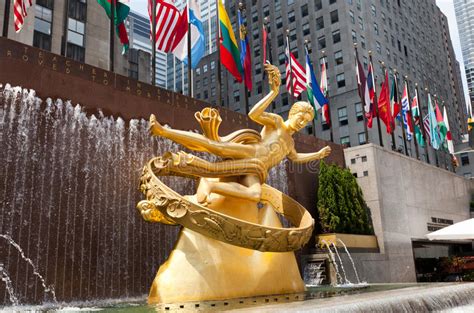 Prometheus Statue At Rockefeller Center Editorial Stock